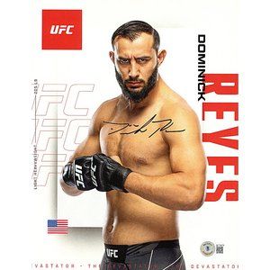Dominick Reyes Signed UFC 8.5x11 Inch Photo MMA Beckett Certified BAS Autograph